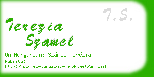 terezia szamel business card