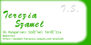 terezia szamel business card